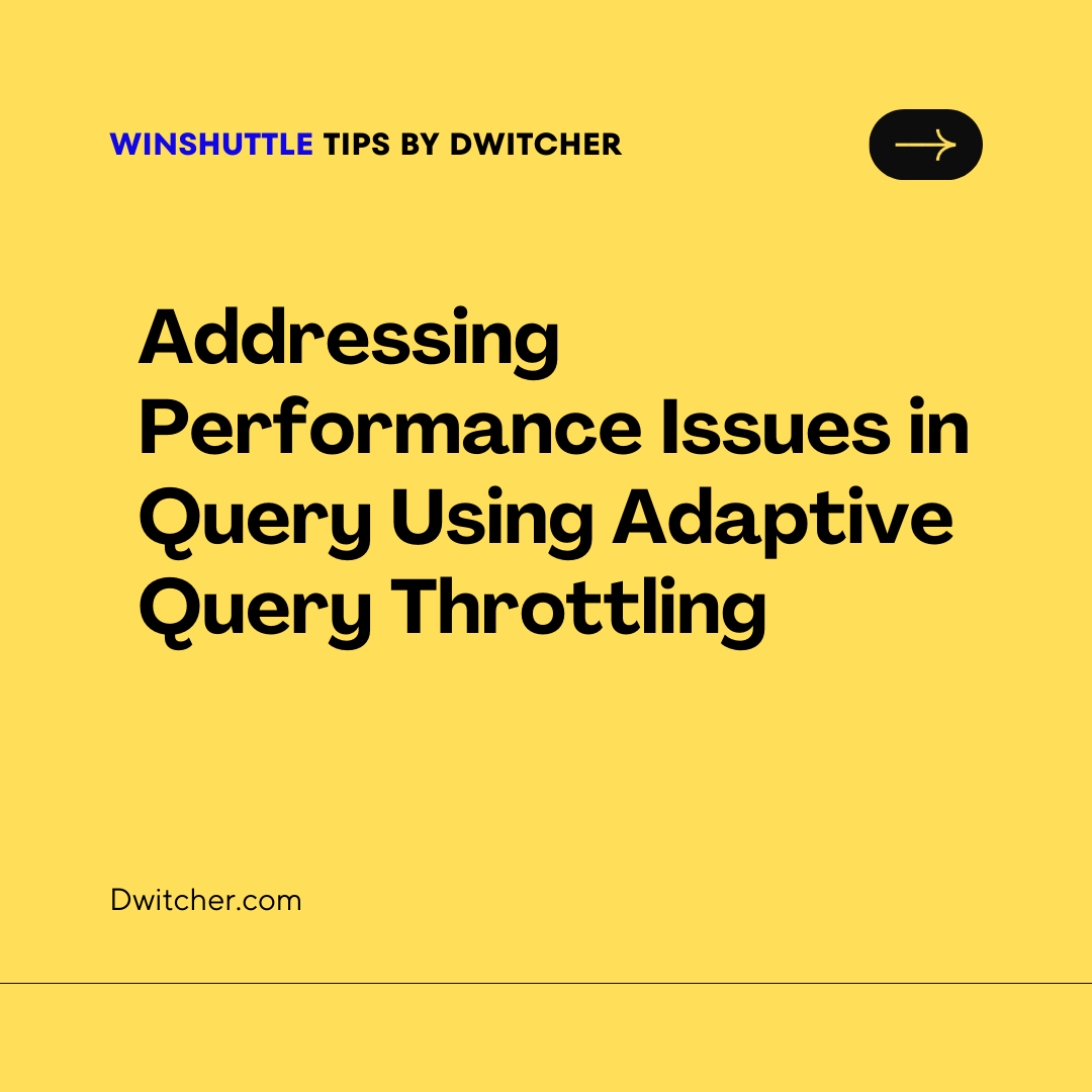 You are currently viewing Using Adaptive Query Throttling to Address Performance Issues in Query