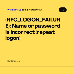 Read more about the article Connection.RfcOpenConnection failed with the message RFC_LOGON_FAILURE.