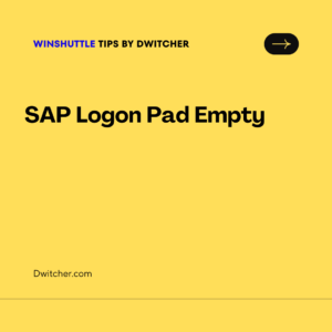 Read more about the article SAP Logon Pad Empty