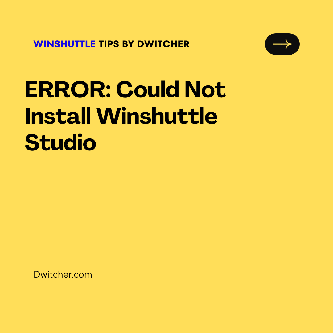 You are currently viewing ERROR: Could Not Install Winshuttle Studio