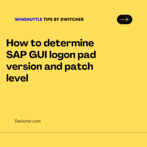 Read more about the article Determining SAP GUI logon pad version and patch level
