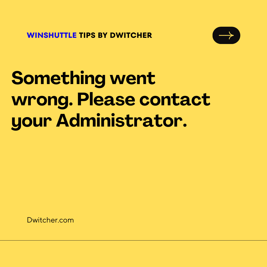 You are currently viewing Error: Something went wrong. Please contact your Administrator.