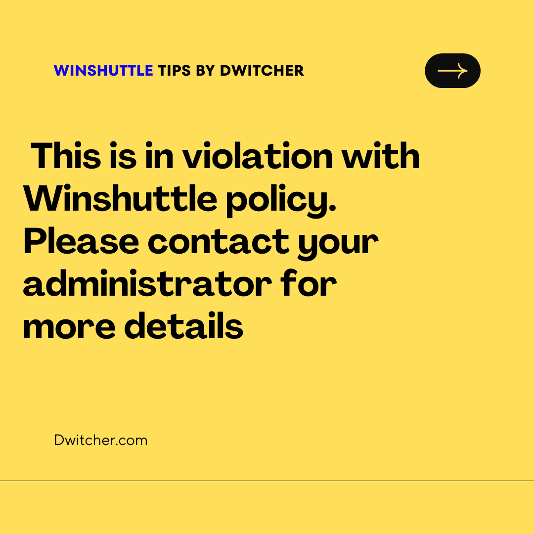 You are currently viewing Error: Please get in touch with your administrator for further information as your credentials and license are currently being utilized to log in from a different machine, which goes against Winshuttle policy.