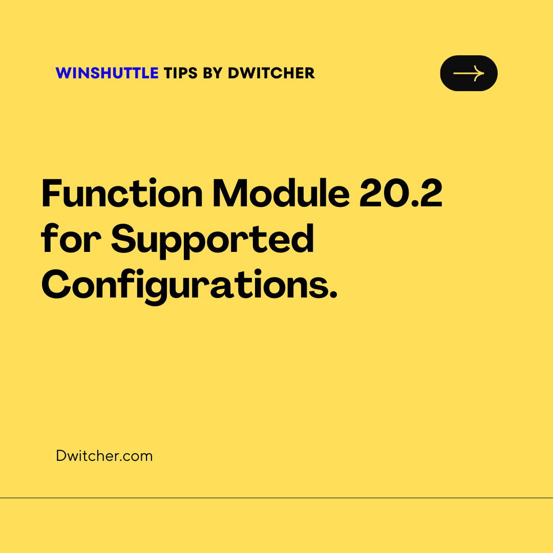 Read more about the article Supported Configurations for Winshuttle Function Module 20.2