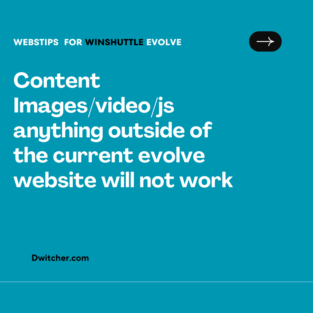 You are currently viewing In Evolve content Images/video/js anything outside of the current evolve website will not work