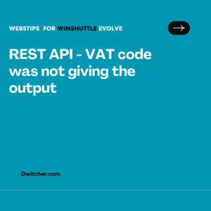Read more about the article No Output from VAT Code in REST API