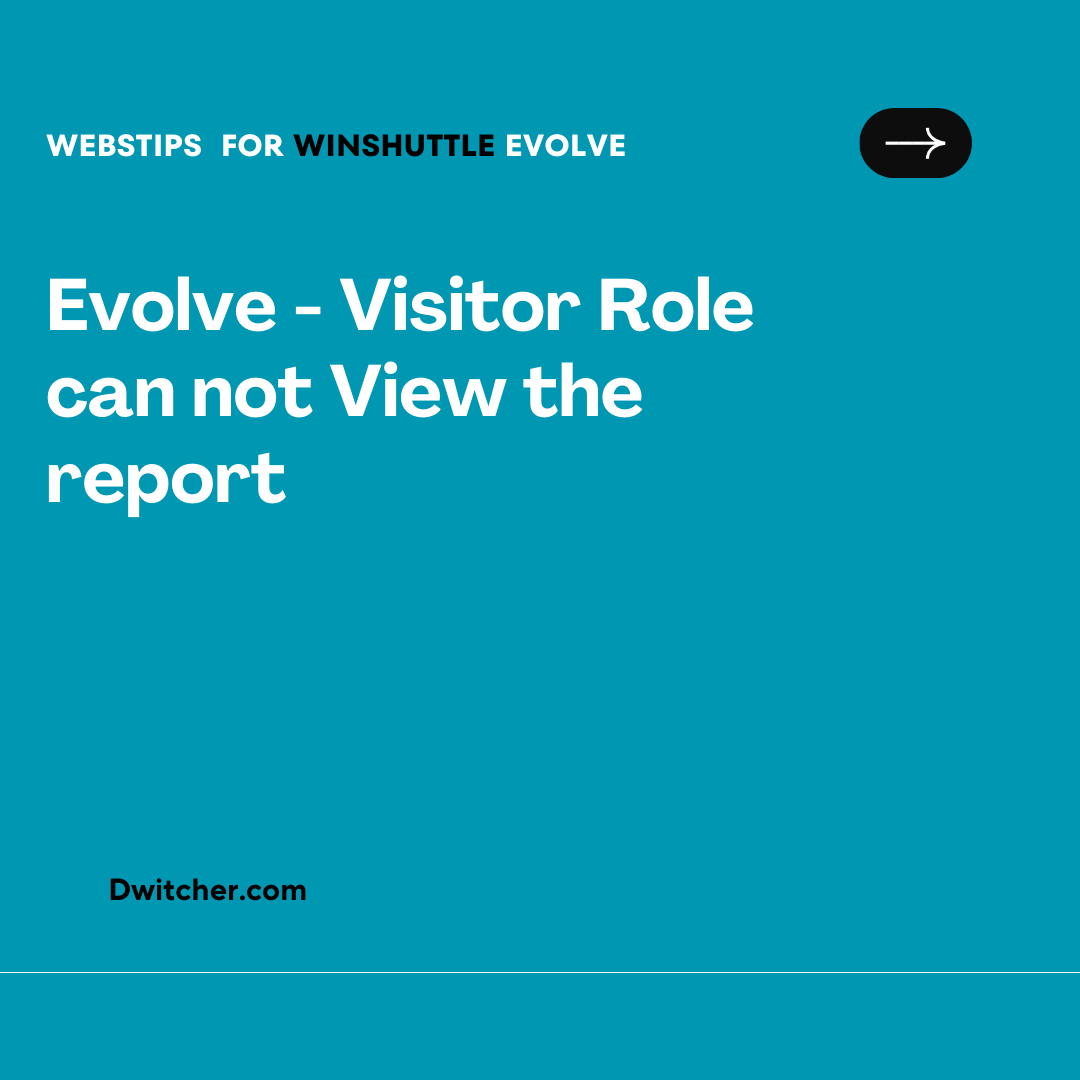 You are currently viewing The Visitor Role does not have the ability to view the report in its current state.