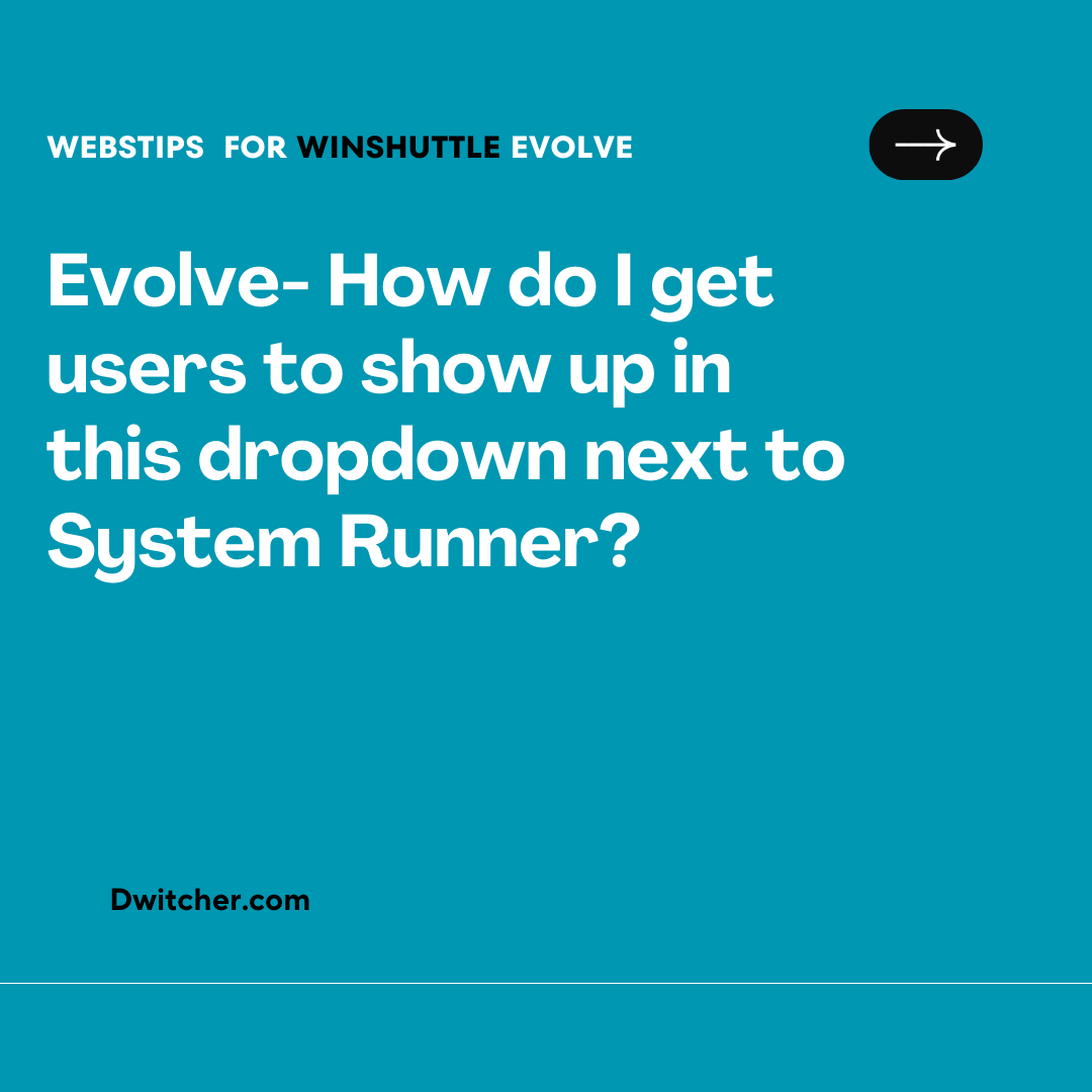 You are currently viewing Obtaining User Display in the Dropdown Next to System Runner in Evolve