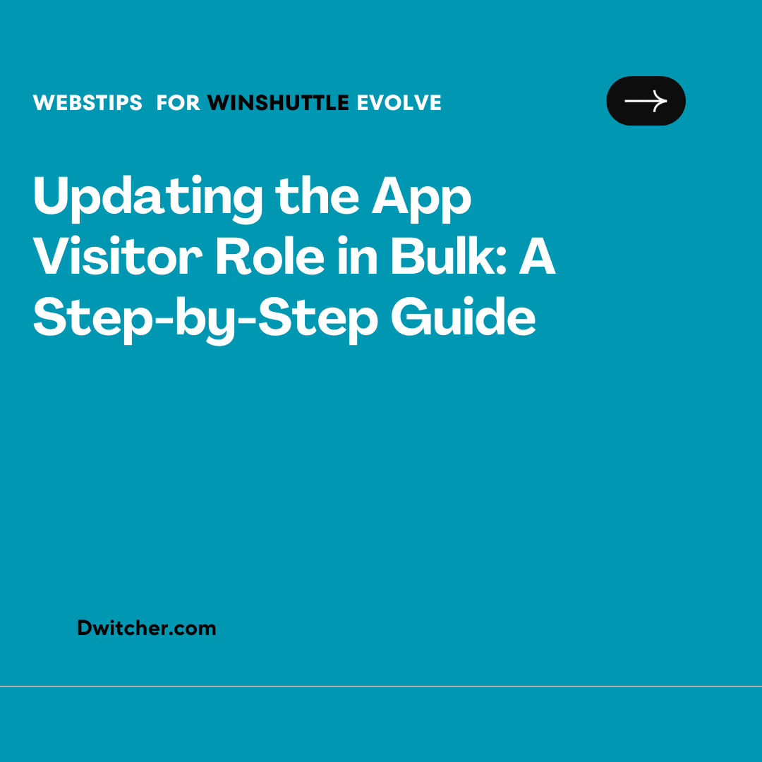 You are currently viewing How to mass update the App visitor role?