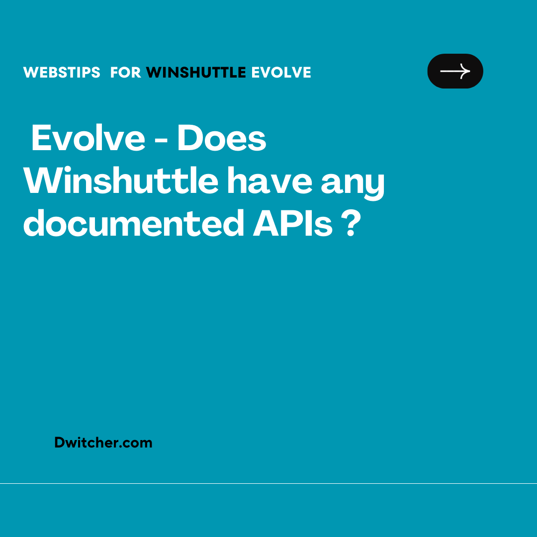You are currently viewing Does Winshuttle provide any documented APIs in Evolve?