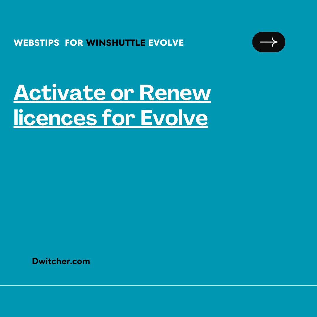 You are currently viewing Renew or Activate licences for Evolve