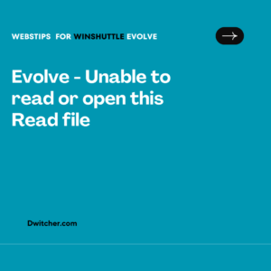 Read more about the article Unable to access or view the contents of this file titled “Evolve – Read.”