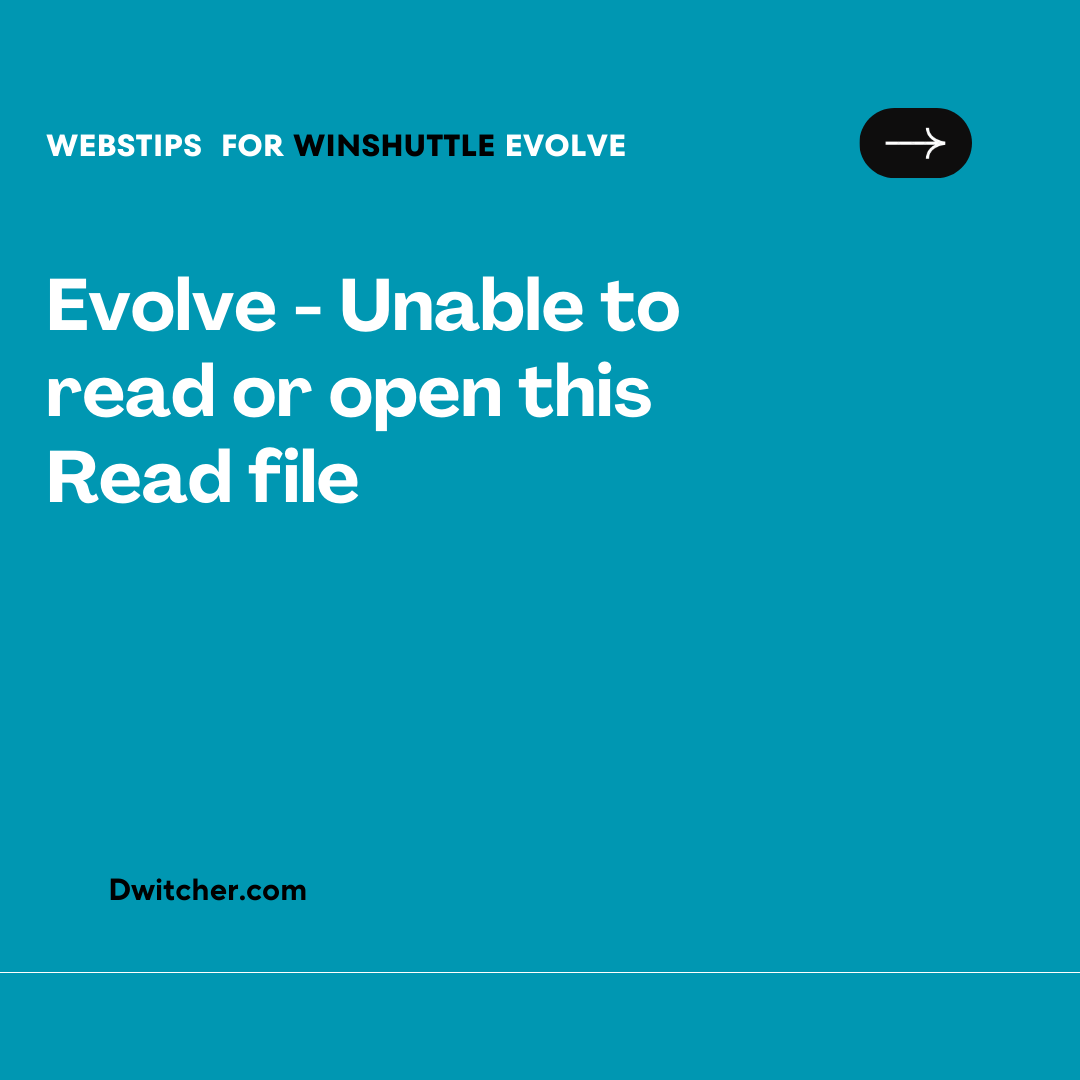 Read more about the article Unable to access or view the contents of this file titled “Evolve – Read.”